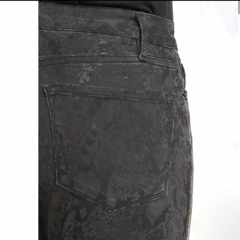 New Woman’s FRAME Le Skinny De Jeanne Python Black & Silver Skinny Jeans - Picture 6 of 16